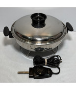 Chef&#39;s Ware Electric Skillet Stainless Steel 11&quot; Table Chef Model 600 US... - $68.11 CAD