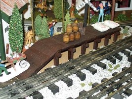 Miniature Scenery  Wooden Freight Platform | Loading Dock | Doll house |... - £36.35 GBP