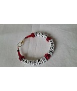 Haters Gone Hate Handmade Bangle type Bracelet in gold plate  - $127.12 MXN