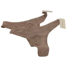 2X OnGossamer Hip-G Mesh Thong Panties in Champagne Size S/M New - $23.76