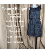 Tommy Hilfiger Black &amp;White Polka-dot Side Pockets Dress Size 6 - £22.18 GBP