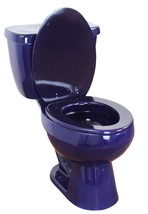 Mexican Toilet ELONGATED Comfort Height Hand Painted - Azul Cobalto - - $1,399.00