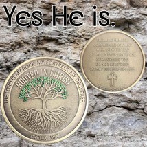 Christian Challenge Coin | Rooted in Christ - Psalm 18:2 Deuteronomy 31 ... - $18.99