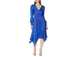 Michael Kors Women&#39;s Jacquared Zebra-Print Plisse Dress Royal Blue Regular  B4HP - £22.33 GBP+