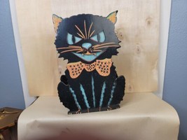Black Cat Lumineria Scary 7 x 9.5 inches Painted Cardboard - £13.45 GBP