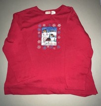 Vintage Bobbie Brooks Embroidered Christmas Holiday Sweatshirt Women’s XL Red - £11.55 GBP