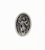 St Christopher Pewter Lapel Pin Badge Handmade In UK - £5.50 GBP