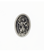 St Christopher Pewter Lapel Pin Badge Handmade In UK - £5.50 GBP