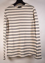 Zara Man Mens Sweater Stripe Gray Ivory LS Top M NWOT - £28.82 GBP