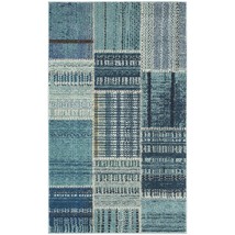 SAFAVIEH Monaco Collection Accent Rug - 3&#39; x 5&#39;, Multi, Modern Patchwork Distres - £60.67 GBP