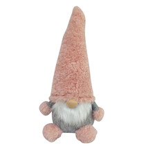 Set Of Two 14&quot; Pink Fabric Christmas Gnomes - £36.83 GBP