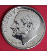 1961 Silver Proof Roosevelt Dime Exact Coin Shown 40 - $16.45 CAD