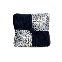 Black Pillow,  Beautiful Design,  Black Velvet, Throw Pillow  16x16&quot; - £35.72 GBP