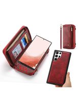 for Samsung Galaxy S22 (Color: RED) Leather Wallet FLIP Magnetic Back Co... - $120.00