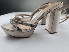 Women shoe, jewel, size 11, brown, heel - $29.11