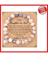 Heartfelt Natural Stone Bracelet Gift with Quote Card for In-Law Relatio... - $532.12 MXN