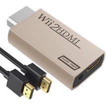 Wii To Hdmi Converter Adapter With Hdmi Cable Connect Wii Console To Hdm... - £20.61 GBP