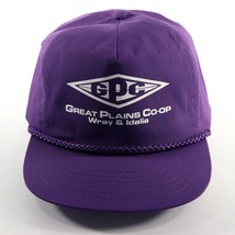 GPC VTG Great Plains Co-op Wray &amp; Idalia Zip Strap Hat Cap Purple Colora... - £21.35 GBP