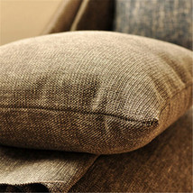 Linen Blend Throw Pillow Covers Square Sofa Cushion Cover 18&quot;x18&quot; Home Decor - £16.23 GBP