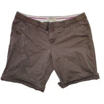OLD NAVY-Perfect Bermudas-Womans Size 16 Brown-Low Rise-Khakis-Rolled He... - $15.62