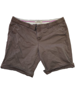 OLD NAVY-Perfect Bermudas-Womans Size 16 Brown-Low Rise-Khakis-Rolled He... - $21.43 CAD