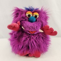 Vintage Yangjee Furbles Pink 14&quot; Plush Monster Hand Puppet 1987 - £38.03 GBP
