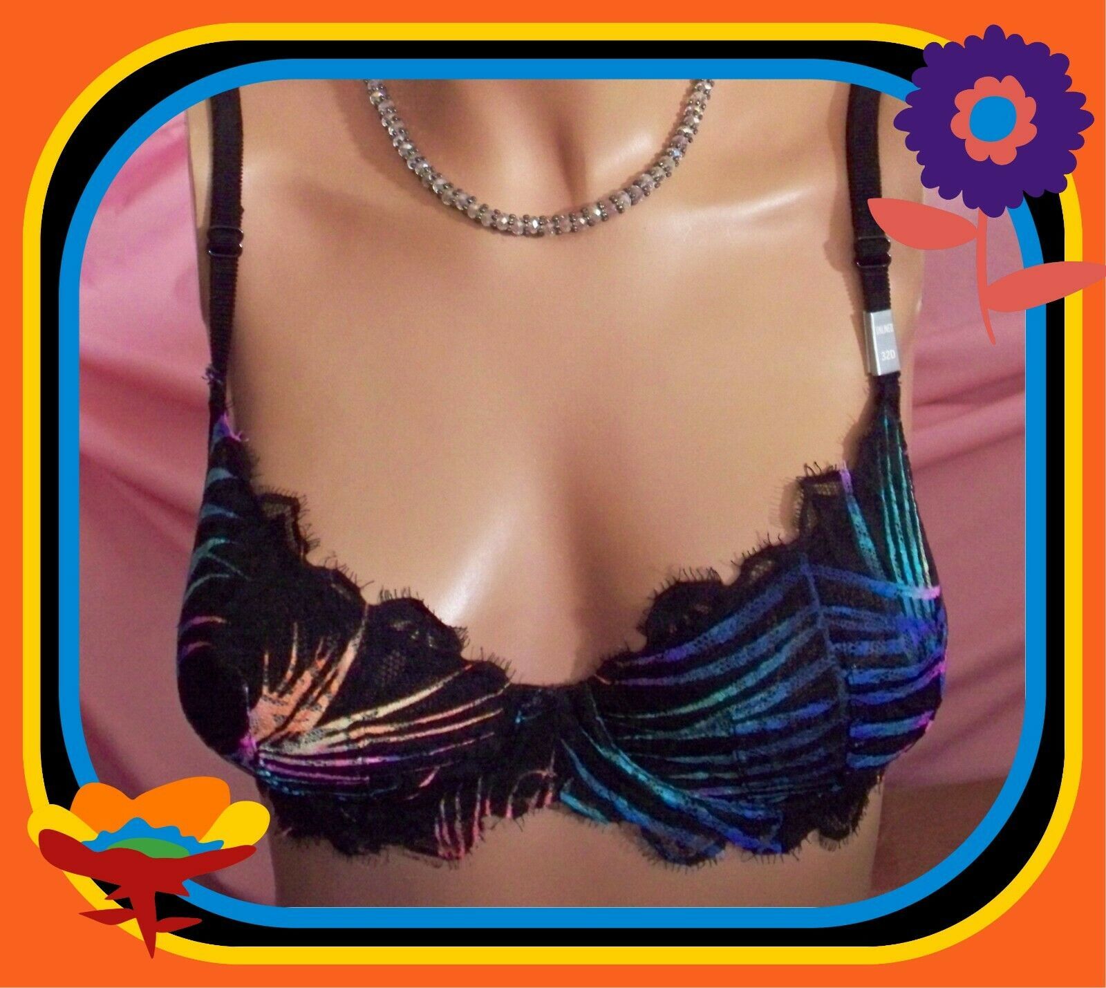 32C Black Wild Rainbow Lace Date Victorias and 50 similar items