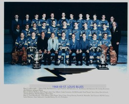 1968-69 ST. LOUIS BLUES TEAM 8X10 PHOTO HOCKEY PICTURE NHL WITH NAMES - £3.94 GBP