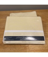 VTG Yellow Gingham Twin Flat Fitted Percale Sheets JC Penney Classic Tra... - $29.69