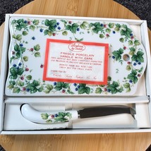 Andrea by Sadek Vineyard Porcelain Cheese Board &amp; Knife Set Made in Japa... - £17.62 GBP