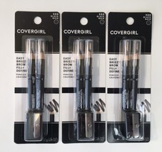 3 Packs CoverGirl Easy Breezy Brow Fill + Define Pencils #500 BLACK NOIR New - £9.58 GBP