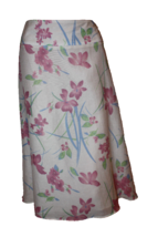 Nwt Cream Floral Skirt Misses 12 Covington Free Us Ship - £6.32 GBP