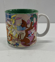Disney It's a Small World Holiday 1994 Coffee Cup Mug Pooh Vintage Christmas - $16.45