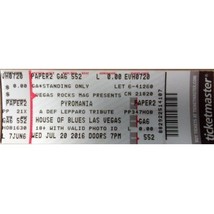 PYROMANIA @ The House of Blues Las Vegas, Expired Complimentary Full Ticket Stub - £1.55 GBP