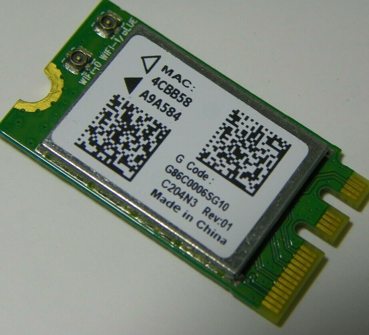 Primary image for New Toshiba OEM G86C0006SG10 Atheros QCNFA335 b/g/n BT PCIe NGFF Card QCA9565