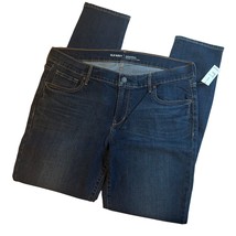 Old Navy Mid Rise Medium Wash Straight Leg Jeans Womens 14 NWT - £17.57 GBP