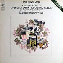 Paul Hindemith Conducts His A Requiem For Those We Love &#39;&#39;When Lilacs Last In Th - £10.38 GBP