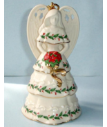 Lenox Holiday Angel Bell Ornament Holds Poinsettias Flowers 6" Figurine ... - $24.90