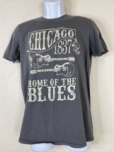 Gildan Softstyle Men Size M Gray Chicago Home of the Blues T Shirt Short Sleeve - $11.30