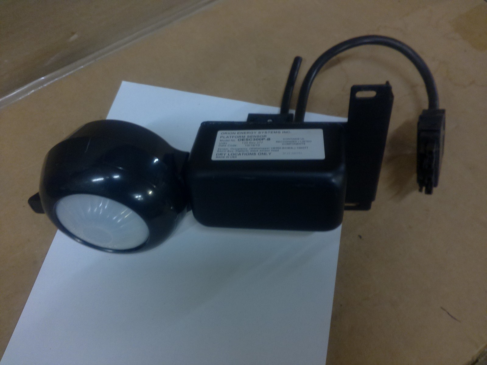 WATTSTOPPER HB350-B OCCUPANCY SENSOR / PROGRAMMABLE / 120VAC@800W/277VAC... - $8.59