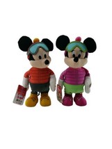 2018 Disney Mickey &amp; Minnie Mouse Christmas Plush Animated Dances and Sings LOT - £31.03 GBP