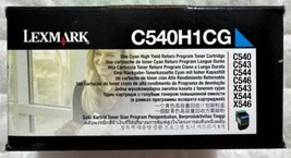 Lexmark C540H1CG Cyan High Yield Toner C540 C543 C544 C546 X543 X544 X546 Sealed - $34.98