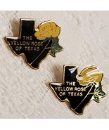 Lot of 2 Vintage The Yellow Rose of Texas Collectible Souvenir Enamel Lapel Pin - $16.76