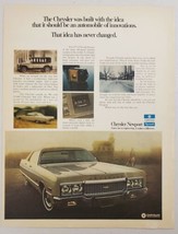 1972 Print Ad 1973 Chrysler Newport 4-Door Cars Advanced Ignition System - $17.89