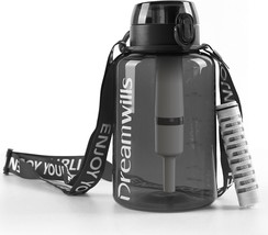 40-Ounce Filtered Water Bottle With Strap: Nsf Certified Water, And Fitn... - £34.64 GBP