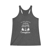 Women&#39;s Tri-Blend Racerback Tank: Black and White Campfire Graphic - £22.23 GBP+
