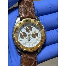 Beverly Hills Polo Club Mens Watch Two Tone Gold Silver Brown Leather P-... - $26.73