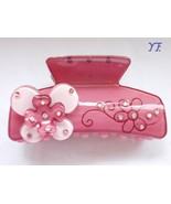 New Arrival Austrian Jewelry White Crystal Hair Claw Butterfly Flower SK... - $173.55 MXN