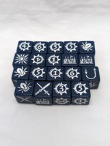 (19) Warhammer Age Of Sigmar Dark Blue And White Command And Status Dice - $23.75
