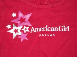 AG American Girl Place Dallas Silver Foil Star Red Tee Dolls T-Shirt Hanger TX - £18.21 GBP